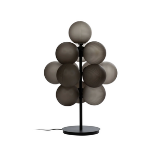 GRAPE smoky grey metal handblown glass floor lamp – designer fixture