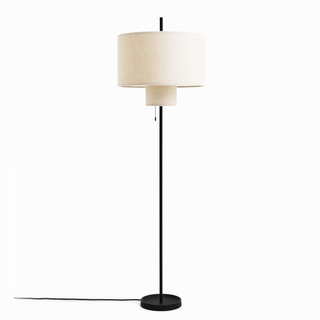 MARGIN beige fabric shade floor lamp – modern E27 soft lighting