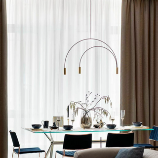 Arca brass pendant lamp from above — artisan ceiling fixture detail