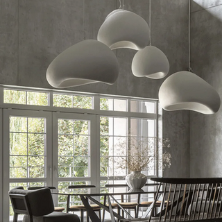 Greece Cove pendant lamp side view — adjustable cord artisan lighting