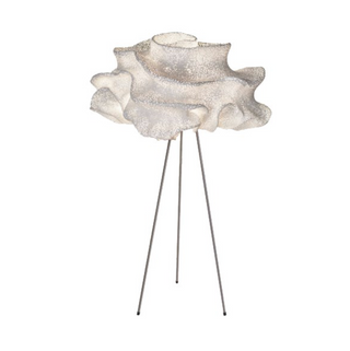 NEVO handmade curved stainless steel mesh floor lamp – modern
