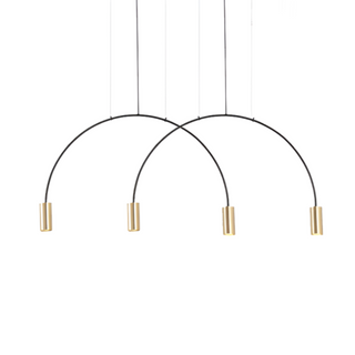 Handcrafted brass pendant lamp close-up — premium artisan ceiling fixture
