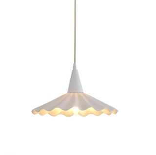 Christie ceramic pendant lamp with ocean wave shade — handcrafted ceiling light
