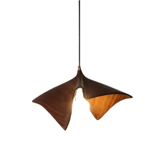 Bloom pendant oak — resin pendant lamp with LED E27 for dining room