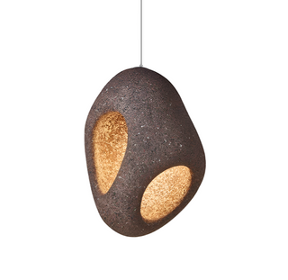 Kerrá Kos resin pendant lamp with red stone accent and adjustable cord