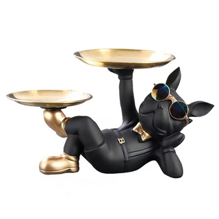 french bulldog tray decor max frenchie resin sculpture organizer front view