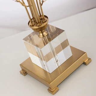 Crystal white table lamp in setting — premium soft ambient glow
