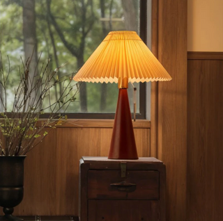 Table lamp chic pleated shade — elegant soft light design