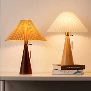 Pleated shade elegant lamp — soft warm ambient glow