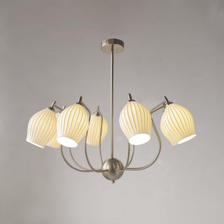 Contemporary flower ceramic chandelier ceiling light detail