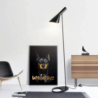 Minimalist Floor Lamp – Modern LED Lighting | Adjustable Black Metal Lamp