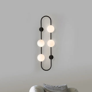 Rectangular Scandinavian wall sconce bubble detail — LED fixture