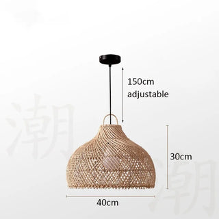 Rattan Pendant Light – Bamboo Woven Lamp with Eco Friendly LED Lighting