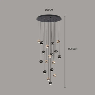 Brushed Steel Pendant Light – Modern LED Dimmable Lamp for Living Room