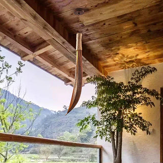 Wooden Pendant Light – Bamboo Hanging Lamp With Adjustable Cord | Wabi-Sabi Lighting