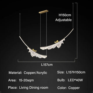 Modern Metal Pendant Light – White LED Dining Room Lighting Fixture