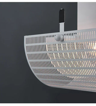 Black White Pendant Lamp – Modern LED Cord Light With Rotary Switch Control