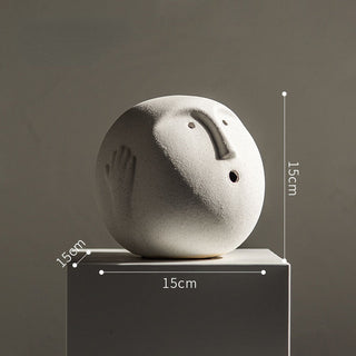 modern minimalist ceramic cartoon figurine decorative ornament product view