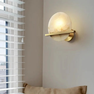 Marble Wall Sconce – Spanish Marble Lamp with Gilded Copper Light | Luxury Home Lighting
