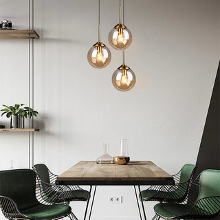 Polished Glass Pendant Light – Modern LED Ceiling Lamp | Living Room Lighting