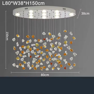 Modern Crystal Chandelier – Elegant LED Lighting for Living Room & Dining