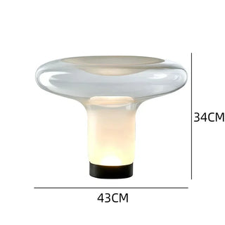 Art Deco Glass Lamp – Elegant LED Table Lamp with Chrome Finish & Touch Switch