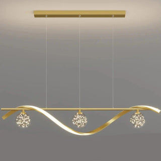 Minimalist Chandelier – Modern Pendant Light With Clear Glass & Iron Fixture
