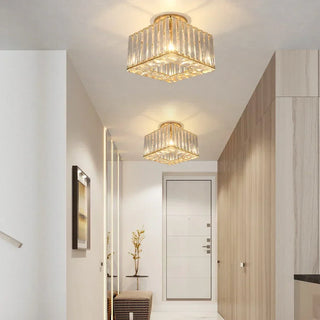 Gold Crystal Ceiling Light – Luxury Bedroom Lighting With Crystal Chandelier Light