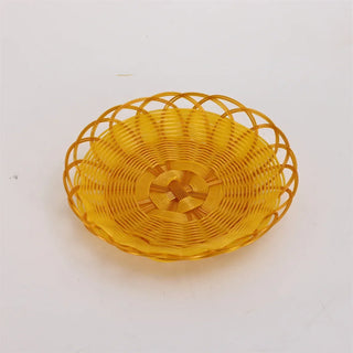 Woven rattan fruit basket
