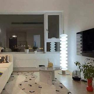 Contemporary Floor Lamp – Adjustable LED Lighting With Dimmer | Acrylic Chrome Finish