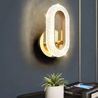 Directional Wall Light – Modern Minimalist Oval Wall Sconce in Gold Metal