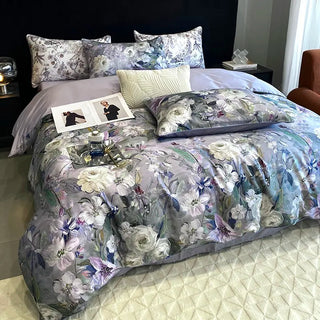 egyptian cotton duvet cover blossom floral bedding set 600tc luxury sheets set view