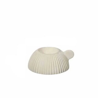 striped sphere candlestick handcrafted ceramic nordic candle holder modern elegant close-up
