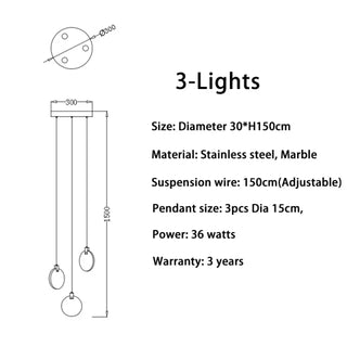 Copper Marble Chandelier – Modern Ceiling Light With Warm Ambient Lighting