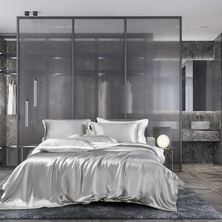 mulberry silk bedding luxury silk bedding set pillowcases duvet cover front view