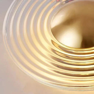 Nordic Wall Lamp – Modern Wall Sconce with Black Gold Frame & Amber Diffuser