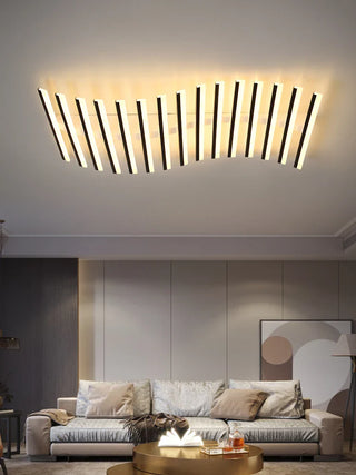 Semi-Flush Chandelier – Modern LED Ceiling Light | Iron Fixture for Dining Room