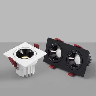 LED Recessed Spotlight Adjustable Square Design – Dimmable Aluminium Lighting