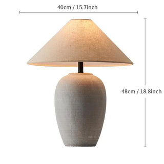 Ceramic Table Lamp – Japanese Style Lamp with Adjustable LED & Remote Control