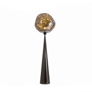 LAVA Black Italian stained glass floor lamp – handcrafted modern fixture