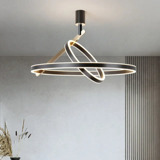 Double Ring Ceiling Light – Modern Aluminum Ring LED Ambient Lighting Fixture