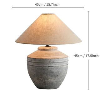 Ceramic Table Lamp – Japanese Style Lamp with Adjustable LED & Remote Control