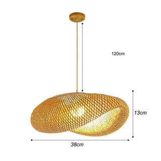 Rattan Chandelier – Modern Indoor Chandelier | Warm Ambient Lighting & Soft Relaxing Light