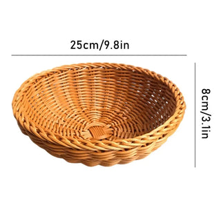 Handwoven metal fruit basket