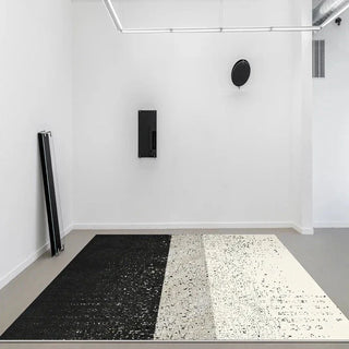 designer carpet rug modern area rug contrast slit pattern polyester floor covering detail
