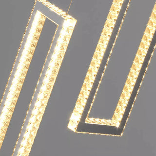 Modern Crystal Chandelier – Elegant Living Room Lighting with Adjustable Dimmable LED