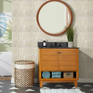 wall tile panels beige vinyl self adhesive eco friendly waterproof kitchen bathroom detail