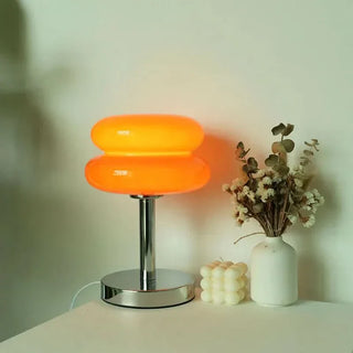 Macaron Stained Glass Lamp – Colorful Table Lamp with Crystal Lampshade