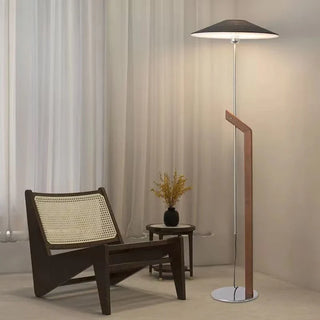 Minimalist Wooden Floor Lamp – Modern LED Lighting With Fabric Lampshade
