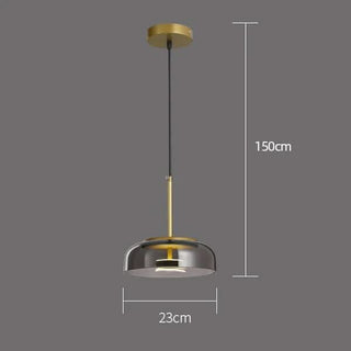 Modern Pendant Lamp – Durable Aluminum & Glass Fixture with Warm White Lighting
